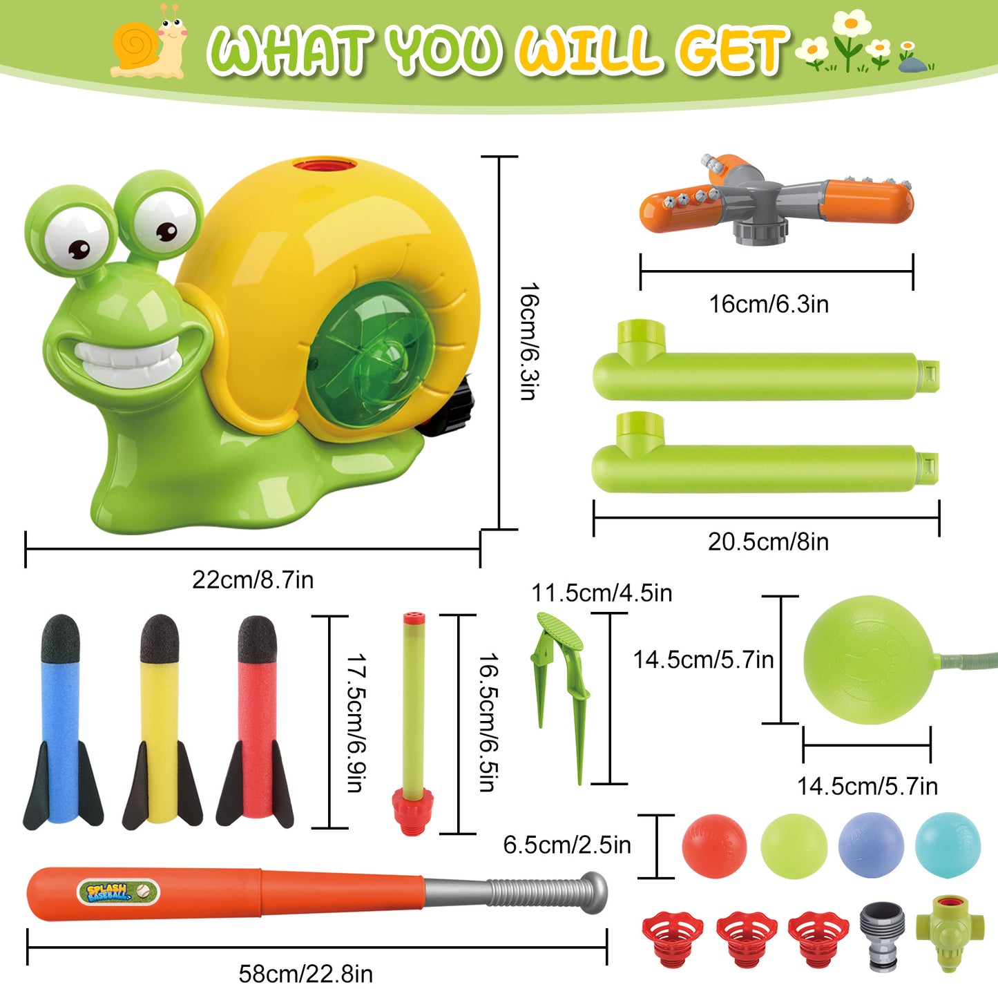 Water Sprinkler Snail Toy
