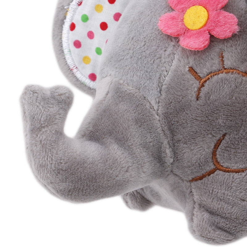 Floral Stuffed Elephant Toy – Soft Plush Comfort for Kids