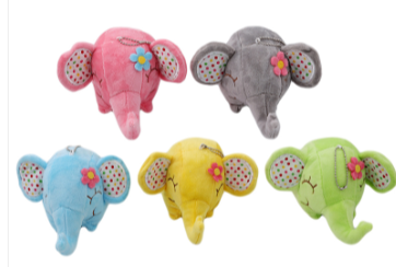 Floral Stuffed Elephant Toy – Soft Plush Comfort for Kids