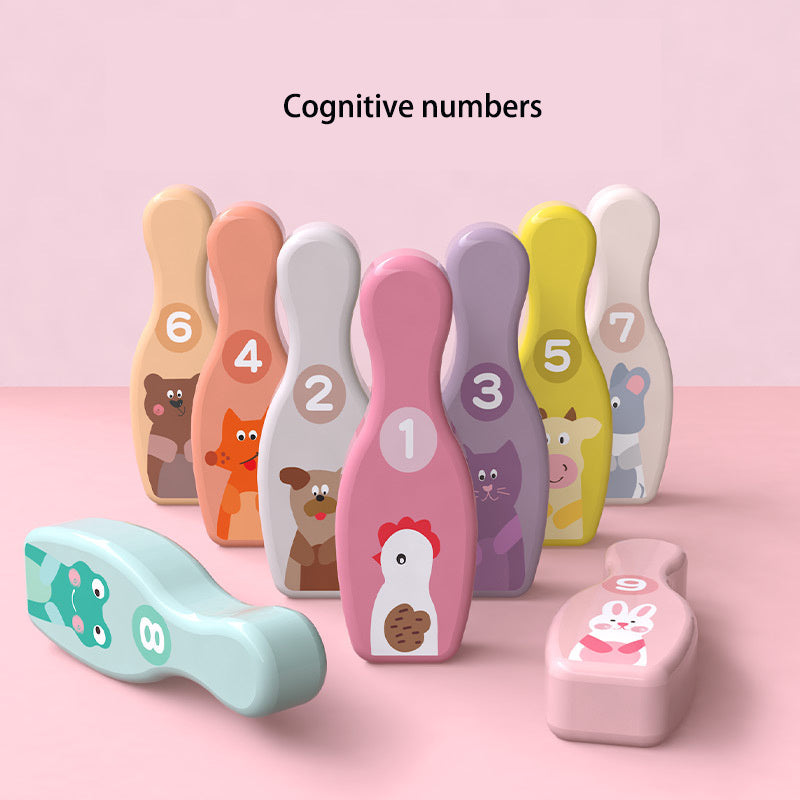 Bunny Wooden Bowling Pins for Toddlers