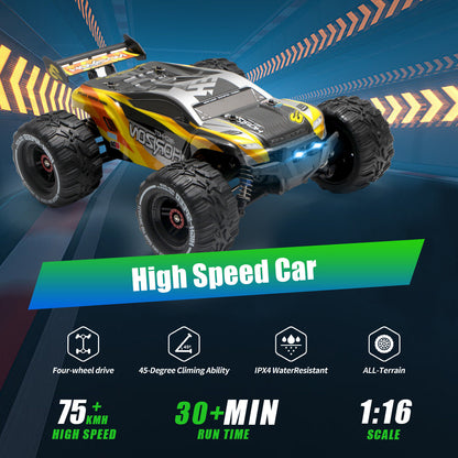 High Speed 50 Kmh RC Car, RC Monster Truck, 4WD All Terrain Off-Road Remote-Control Car